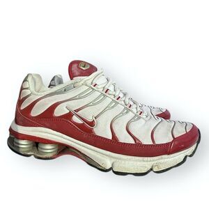Nike Shox Fade Athletic Shoes Red White Size 9